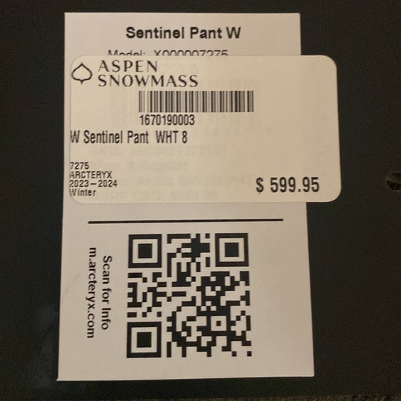 NWT Arc’teryx GORE-TEX Sentinel 3L pants Pristine. Size 8. - Picture 3 of 3